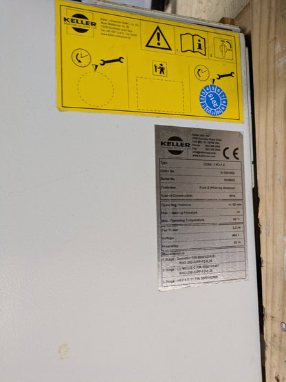Keller ENA Coolant Mist Collector with HEPA Filters, OENA-1K2-1.0, Tested working